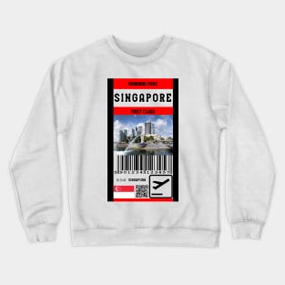 Singapore first class boarding pass Crewneck Sweatshirt